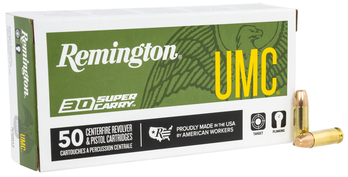 Remington Ammunition UMC 30 Super Carry 100gr Full Metal Jacket - Box or Case