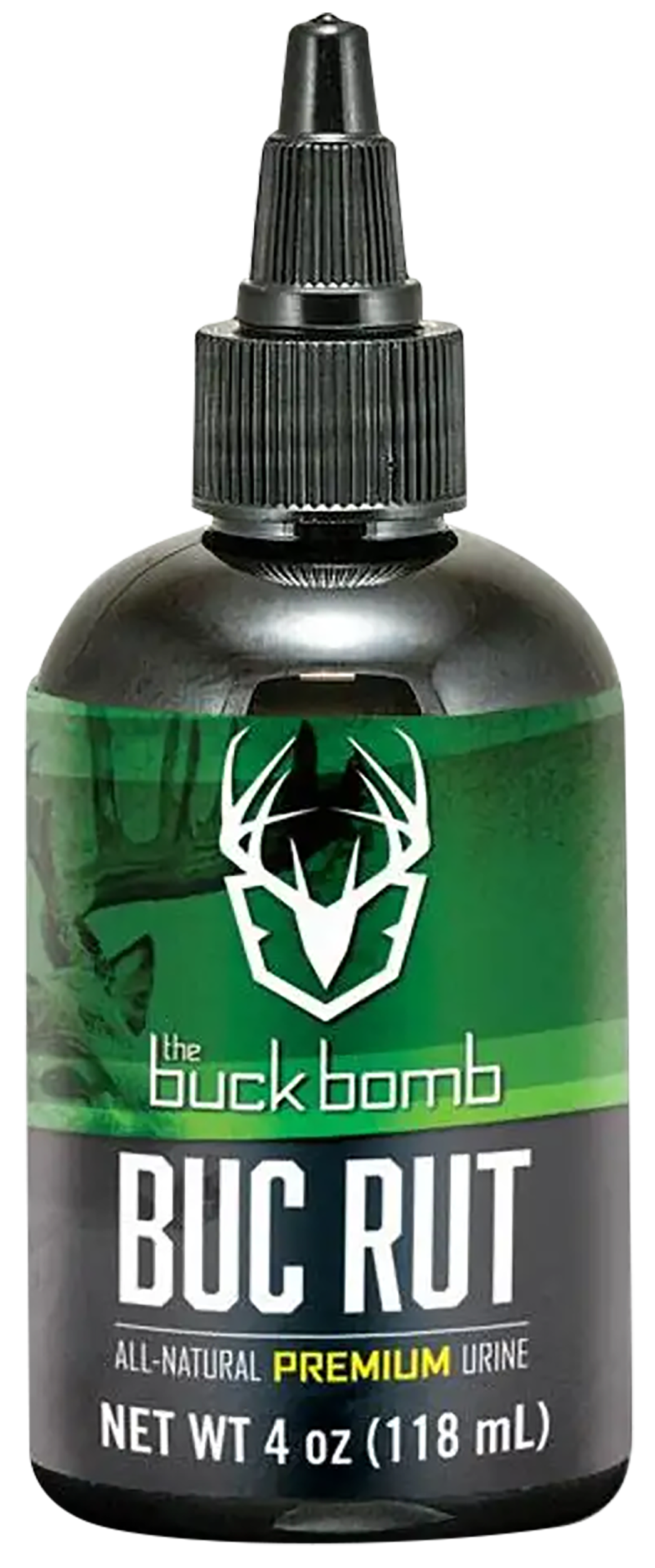 The Buck Bomb Bucrut Liquid Buck Urine Scent 4 oz Dropper