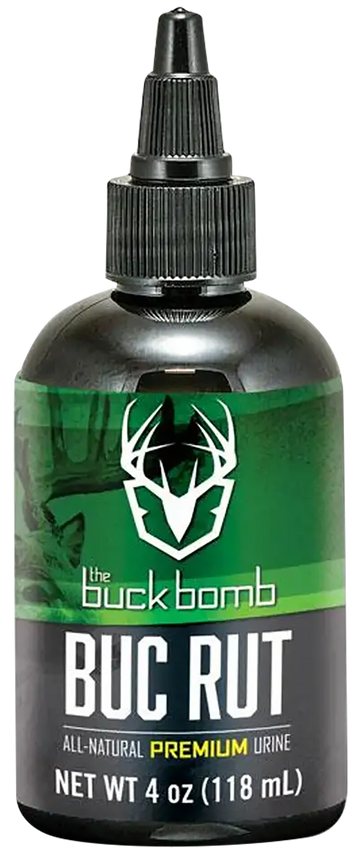 The Buck Bomb Bucrut Liquid Buck Urine Scent 4 oz Dropper
