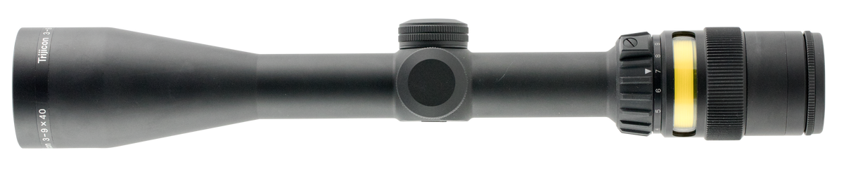 Trijicon AccuPoint 3-9x40mm 1" Tube Illuminated Mil-Dot Crosshair w/Amber Dot Riflescope - Black Hardcoat Anodized