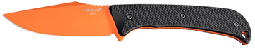 Hogue Extrak 3.3" Fixed Blade Clip Point Plain CPM M4 Tool Steel Blaze Orange Cerakote - Black G10 Handle