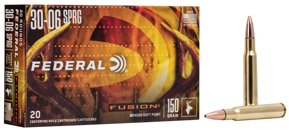 Federal F3006FS1 Fusion  30-06Springfield 150gr Bonded Soft Point 20 Per Box/10 Case