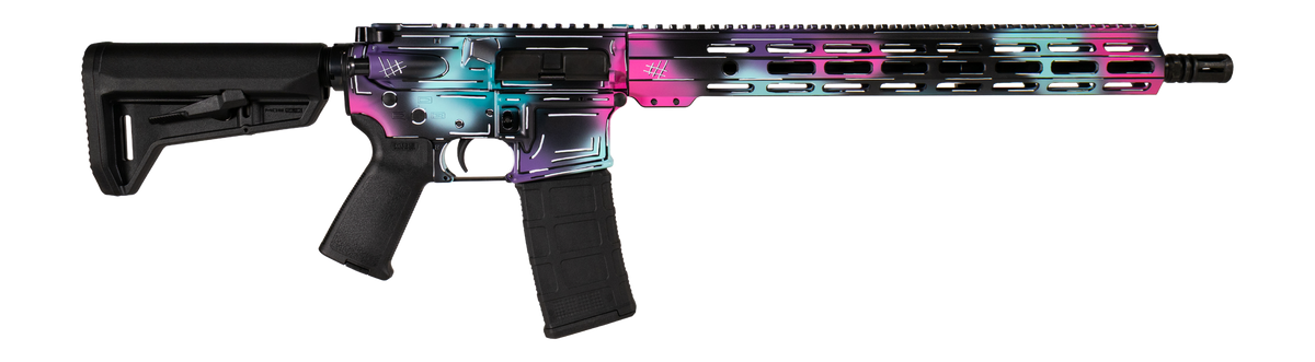 Shark Coast Tactical Anime-15 5.56 NATO 16" 30+1 Semi-Auto AR-15 Rifle - Disco Cerakote