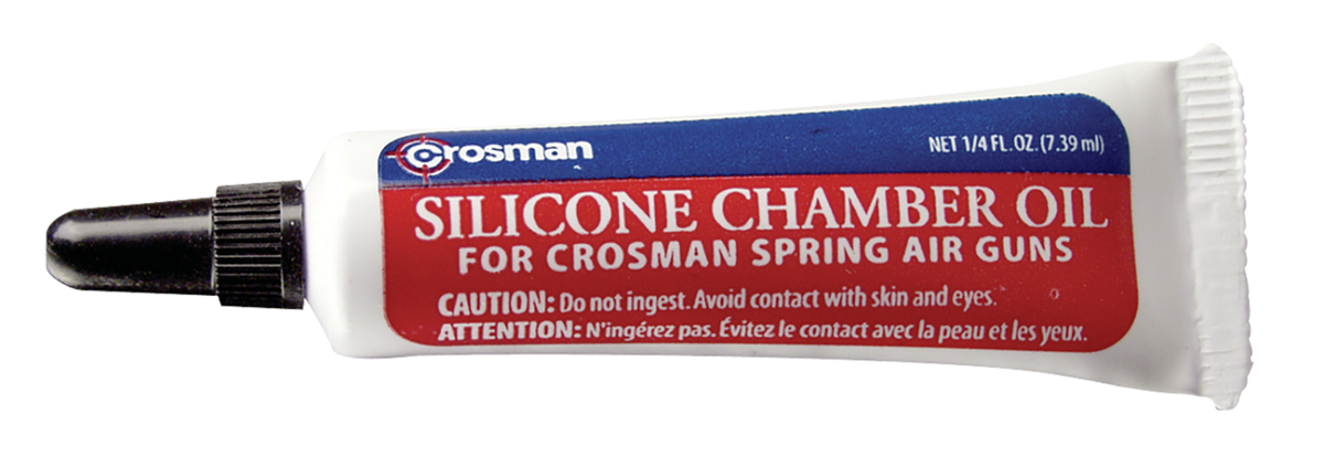 Crosman RMCOIL Silicone Chamber Oil .25 oz Squeeze Tube for Spring/Nitro Piston/PCP Air Rifles