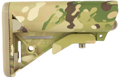 B5 Systems Enhanced SOPMOD AR-15/M4 MultiCam Collapsible Stock - Mil-Spec Tube Not Included