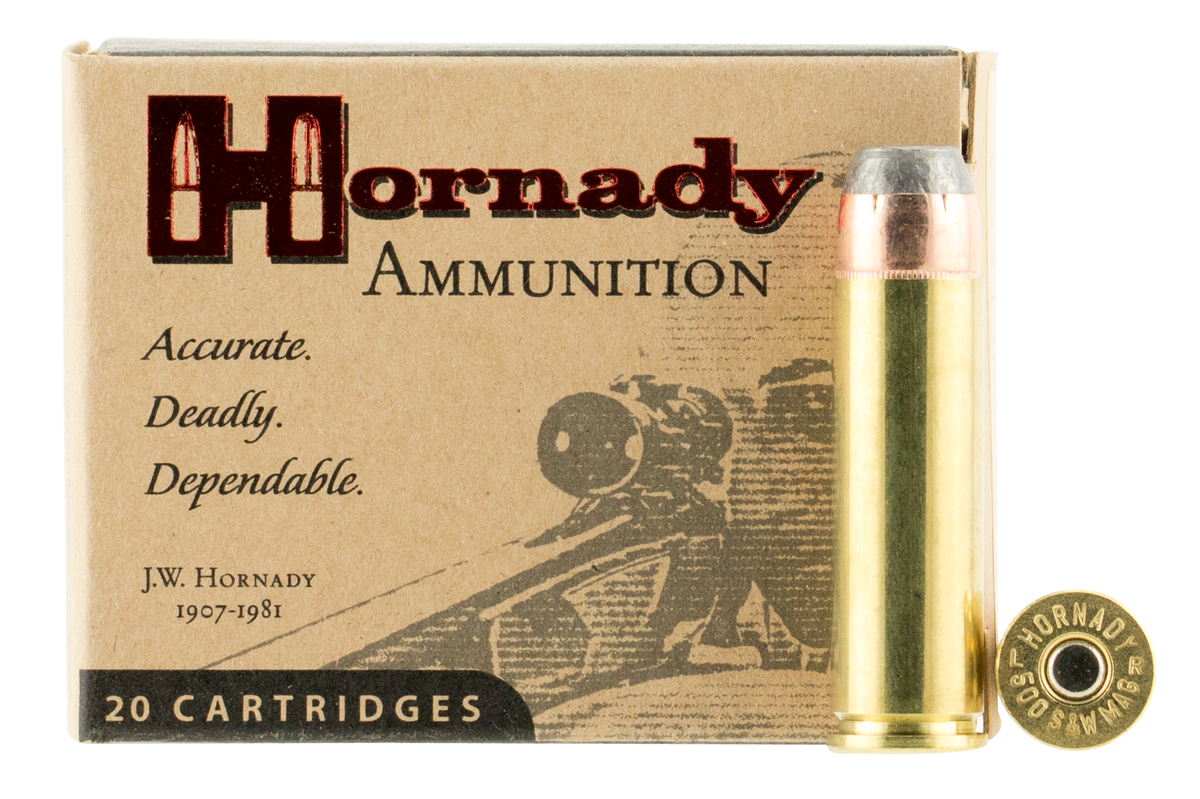 Hornady Custom 500 S&W Mag 500gr XTP Flat Point 20-Rd - Box or Case