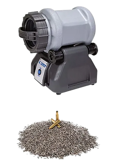 Frankford Arsenal Rotary Tumbler Lite Pro Kit Gray/Blue 300-Pc .223 Brass with 2 lbs Stainless Media