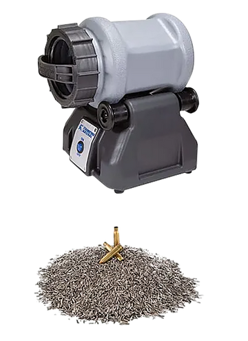 Frankford Arsenal Rotary Tumbler Lite Pro Kit Gray/Blue 300-Pc .223 Brass with 2 lbs Stainless Media