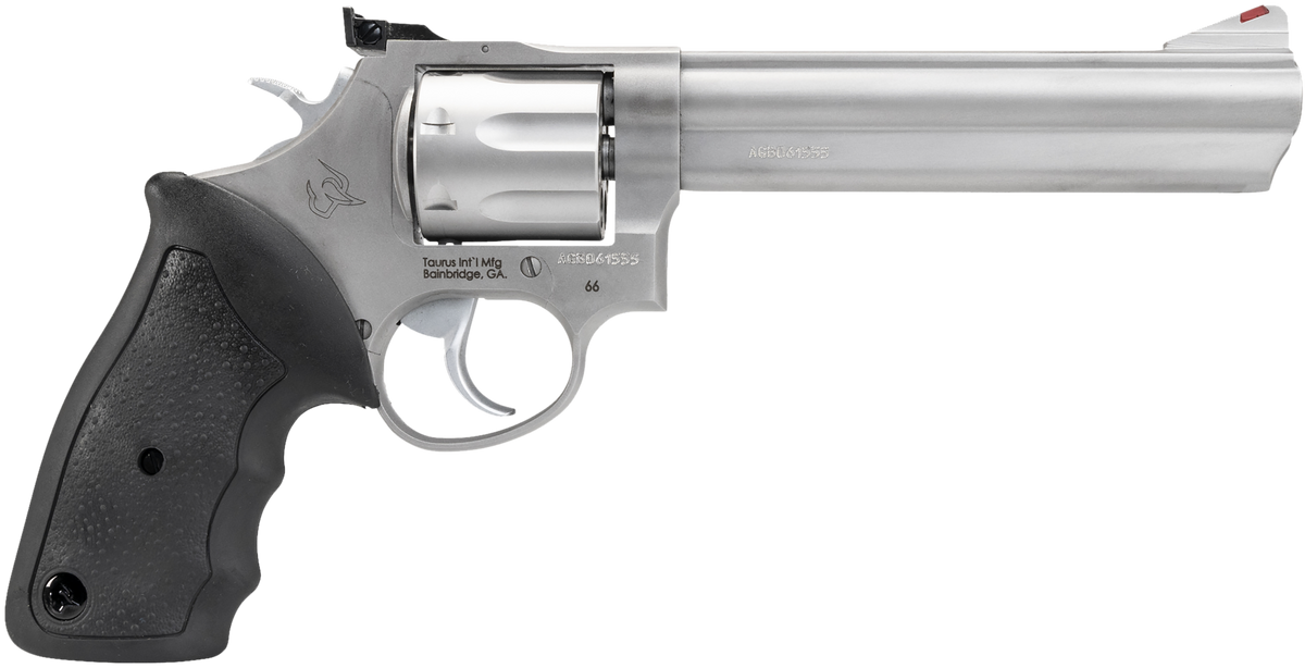 Taurus 66 357 Mag/38 Special +P 6" 7-Shot DA/SA Medium Revolver - Matte Stainless