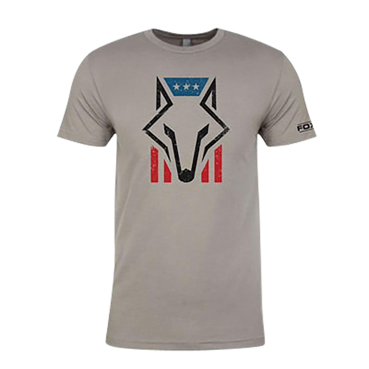 Foxpro Foxhead Flag Short Sleeve T-Shirt Gray Small
