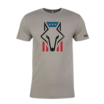 Foxpro Foxhead Flag Short Sleeve T-Shirt Gray Small