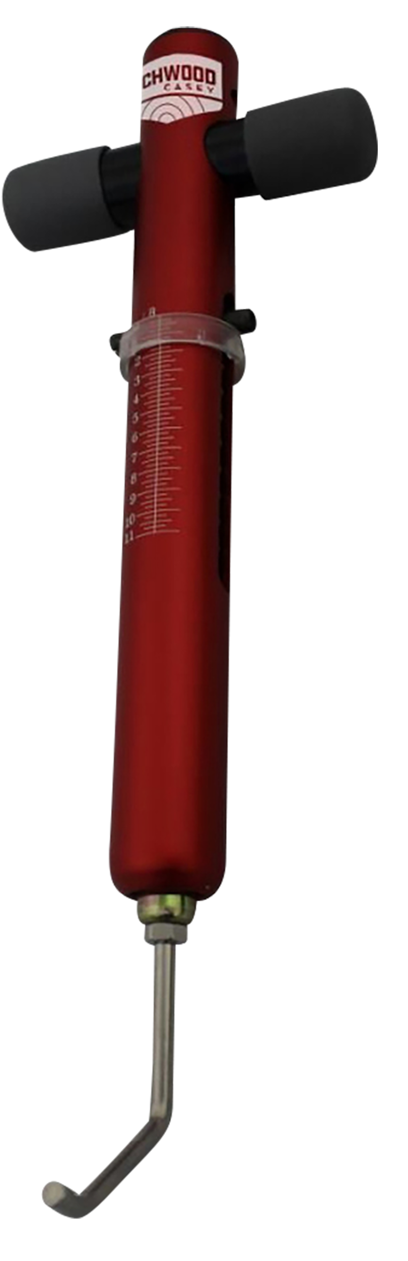 Birchwood Casey Trigger Scale 0-11 lbs Red Anodized Aluminum Body Stainless Steel Trigger Pull Rubber Black Handle
