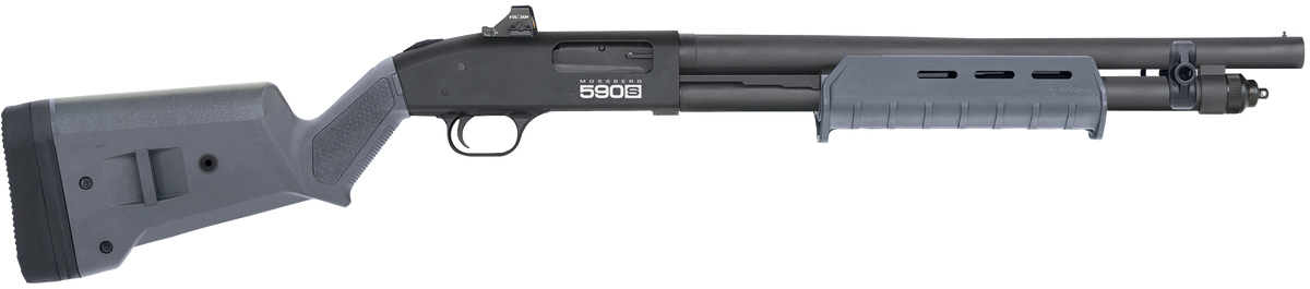 Mossberg 590S Compact 12 Gauge 18.5" 5+1 Pump-Action Shotgun - Holosun Micro Dot, Magpul SGA Stock