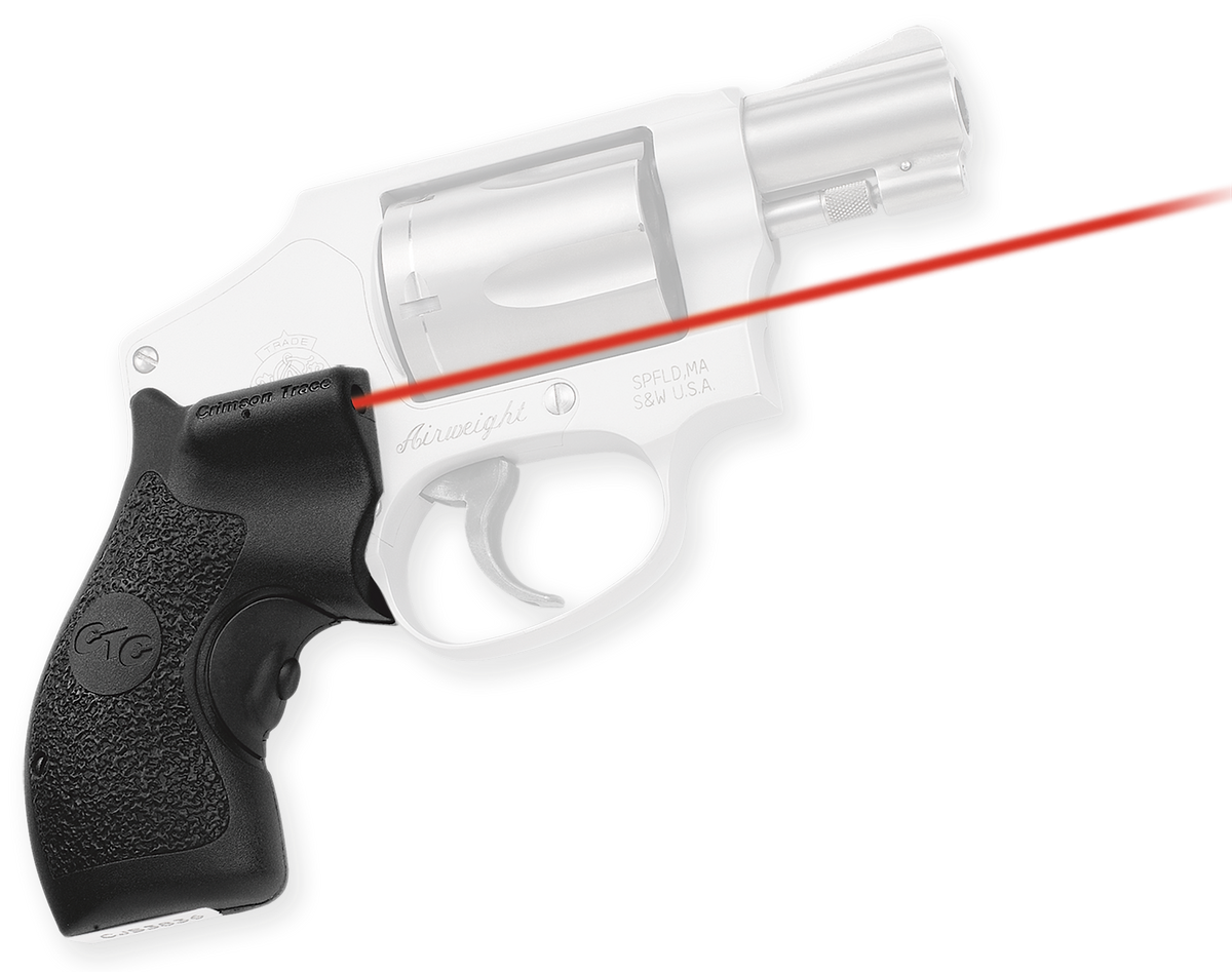 Crimson Trace LG-105 Lasergrips S&W J-Frame Round Butt Red Laser Black Polymer