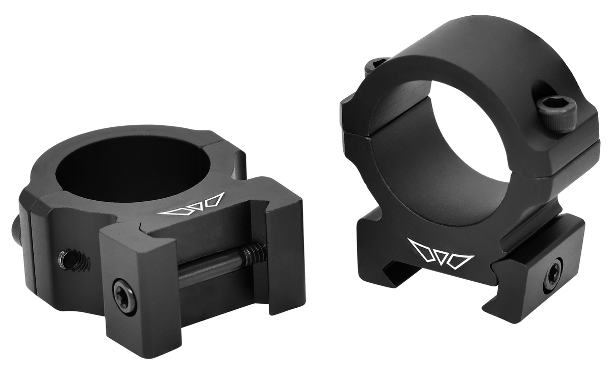 Warne Vapor Horizontal 1" Medium Scope Rings - 0 MOA Matte Black Aluminum