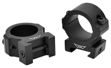 Warne Vapor Horizontal 1" Medium Scope Rings - 0 MOA Matte Black Aluminum