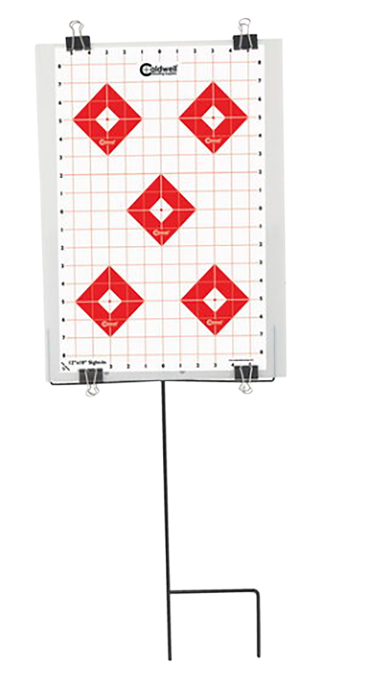 Caldwell Ultra Portable Target Stand 8 Silhouette/8 Sight-In Targets Black/Red/White Steel