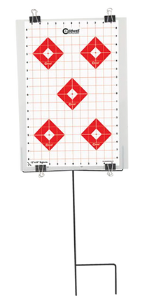 Caldwell Ultra Portable Target Stand 8 Silhouette/8 Sight-In Targets Black/Red/White Steel