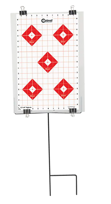 Caldwell Ultra Portable Target Stand 8 Silhouette/8 Sight-In Targets Black/Red/White Steel