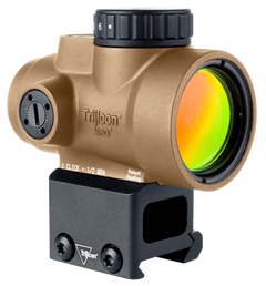 Trijicon MRO SD 1x25mm 2 MOA Red Dot Reflex Sight - Coyote Tan - Lower 1/3 Co-Witness Mount