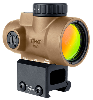 Trijicon MRO SD 1x25mm 2 MOA Red Dot Reflex Sight - Coyote Tan - Lower 1/3 Co-Witness Mount
