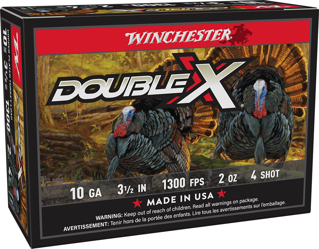 Winchester Ammo Double X High Velocity Turkey 10 Gauge 3.5" 2 oz #4 Shot 10 Rd - Box or Case