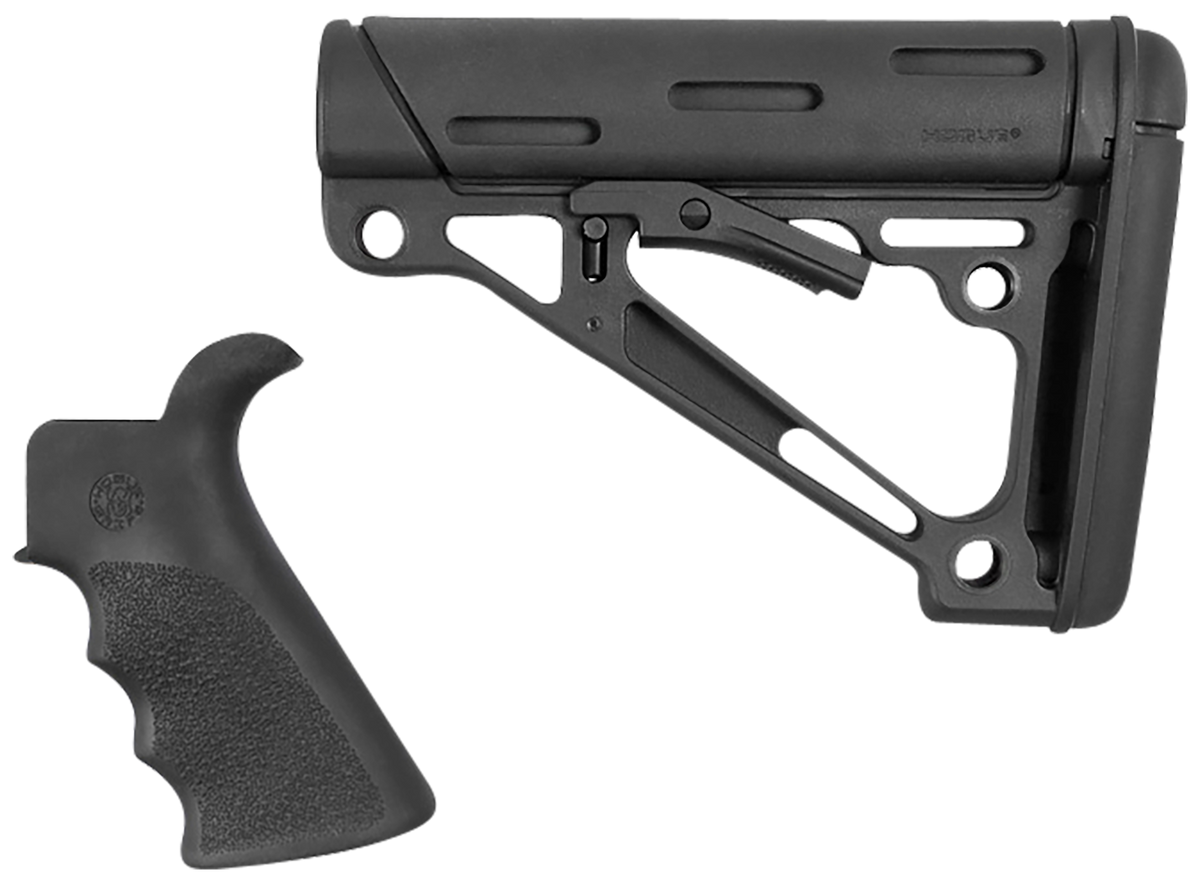 Hogue 15055 OverMolded Combo Kit AR-15/M16 Black Rubber - Collapsible Stock & Beavertail Finger Groove Grip