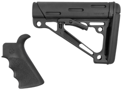 Hogue 15055 OverMolded Combo Kit AR-15/M16 Black Rubber - Collapsible Stock & Beavertail Finger Groove Grip