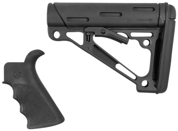 Hogue 15055 OverMolded Combo Kit AR-15/M16 Black Rubber - Collapsible Stock & Beavertail Finger Groove Grip