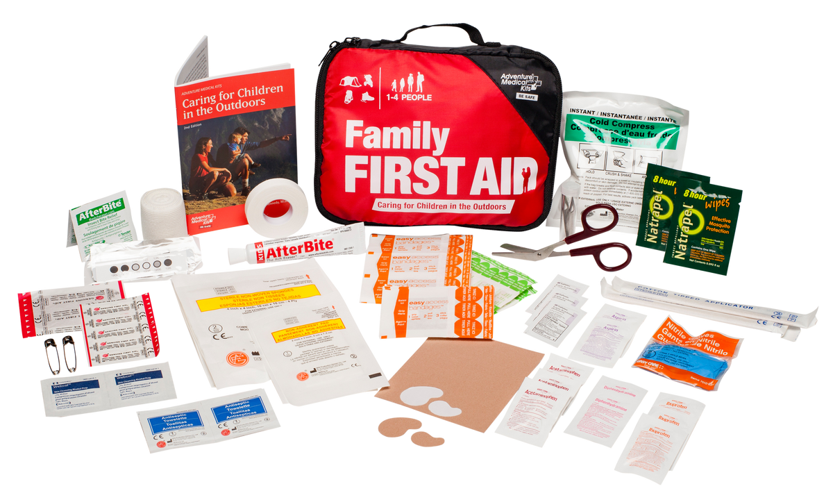 Adventure Medical Kits Adventure Family First Aid Kit 1-3 People - Black/Red