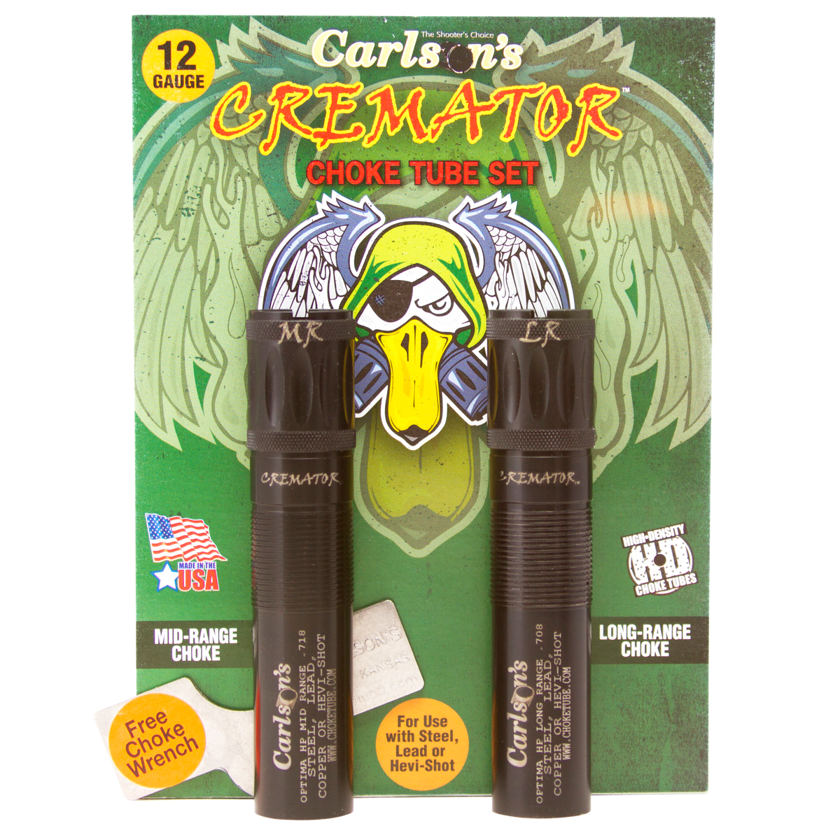 Carlsons Cremator 12 Gauge Beretta Optima HP Mid/Long Range .718/.708 Non-Ported Choke Tube - 2 Pack