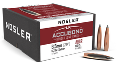 Nosler AccuBond Long Range 6.5mm 142gr Spitzer Reloading Bullets - 100/Box