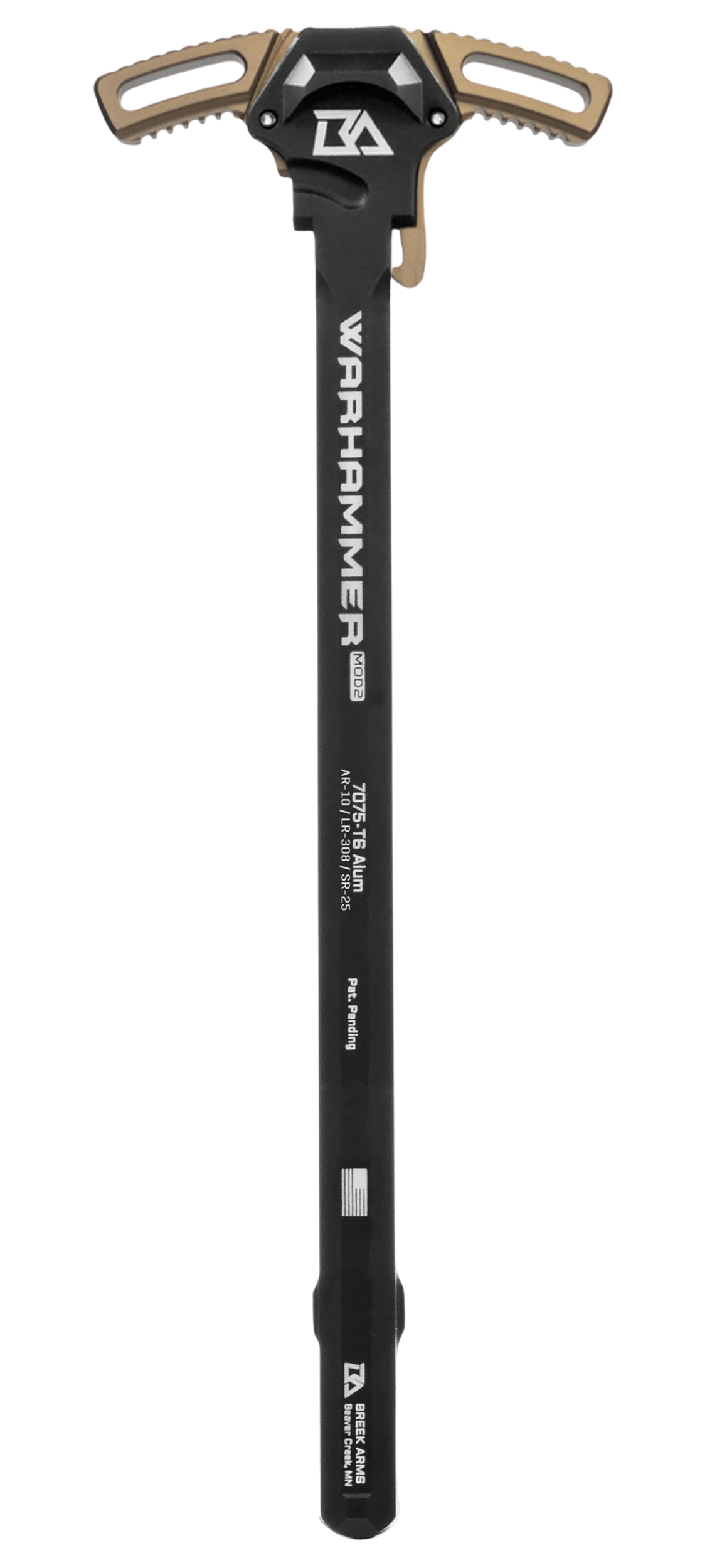 Breek Arms Warhammer Mod2 AR-10/LR-308 FDE 7075-T6 Aluminum Ambidextrous Charging Handle