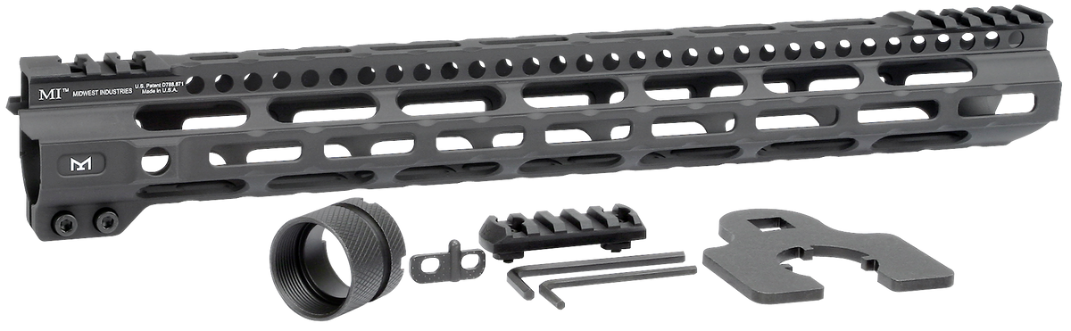 Midwest Industries Combat Lightweight AR-15 15" M-LOK Handguard - Black