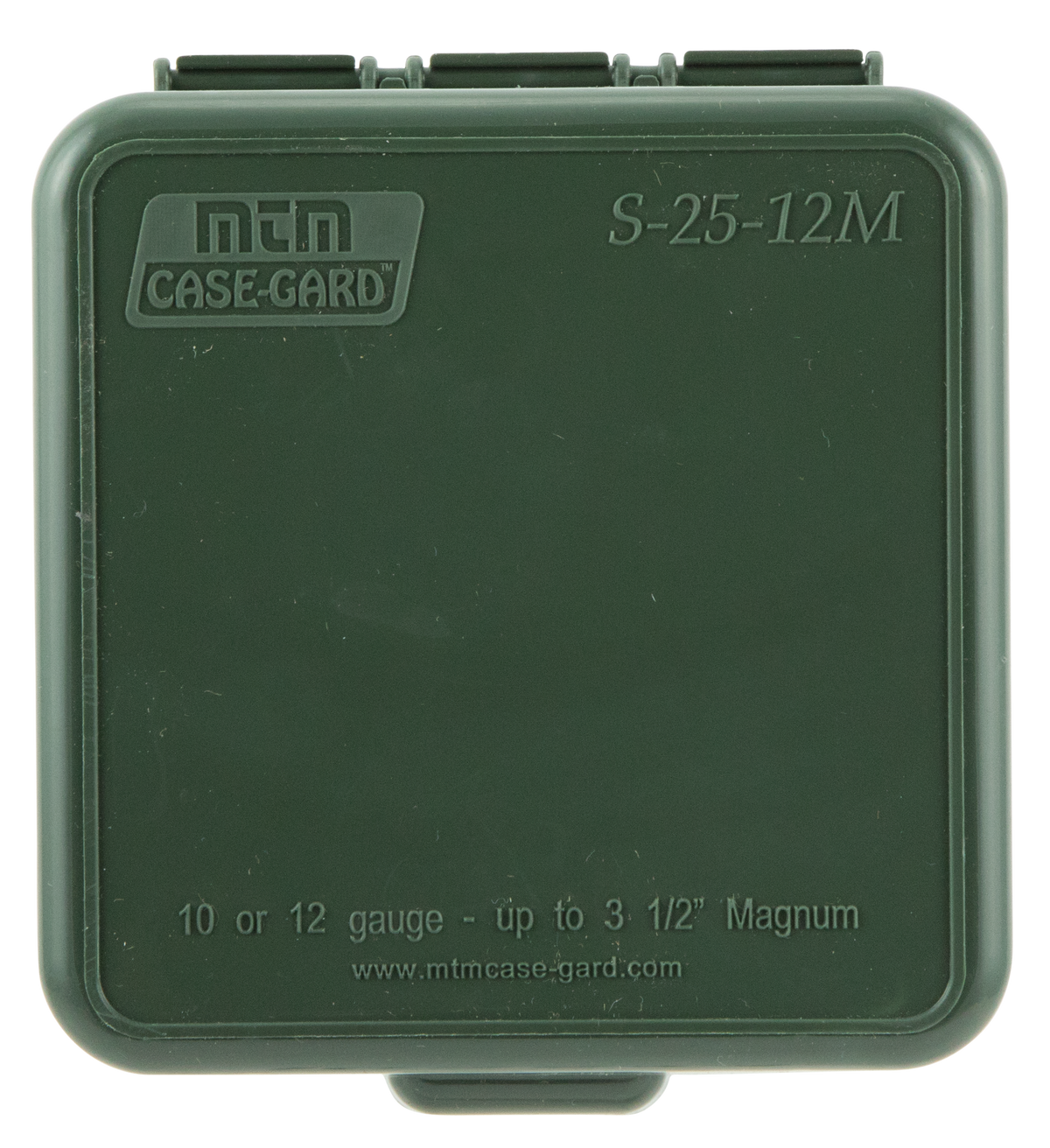 MTM Case-Gard S2512M11 Shotshell Box 10/12 Gauge 25rd Forest Green Polypropylene Flip-Top