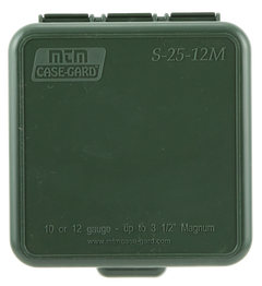MTM Case-Gard S2512M11 Shotshell Box 10/12 Gauge 25rd Forest Green Polypropylene Flip-Top