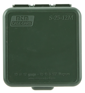 MTM Case-Gard S2512M11 Shotshell Box 10/12 Gauge 25rd Forest Green Polypropylene Flip-Top