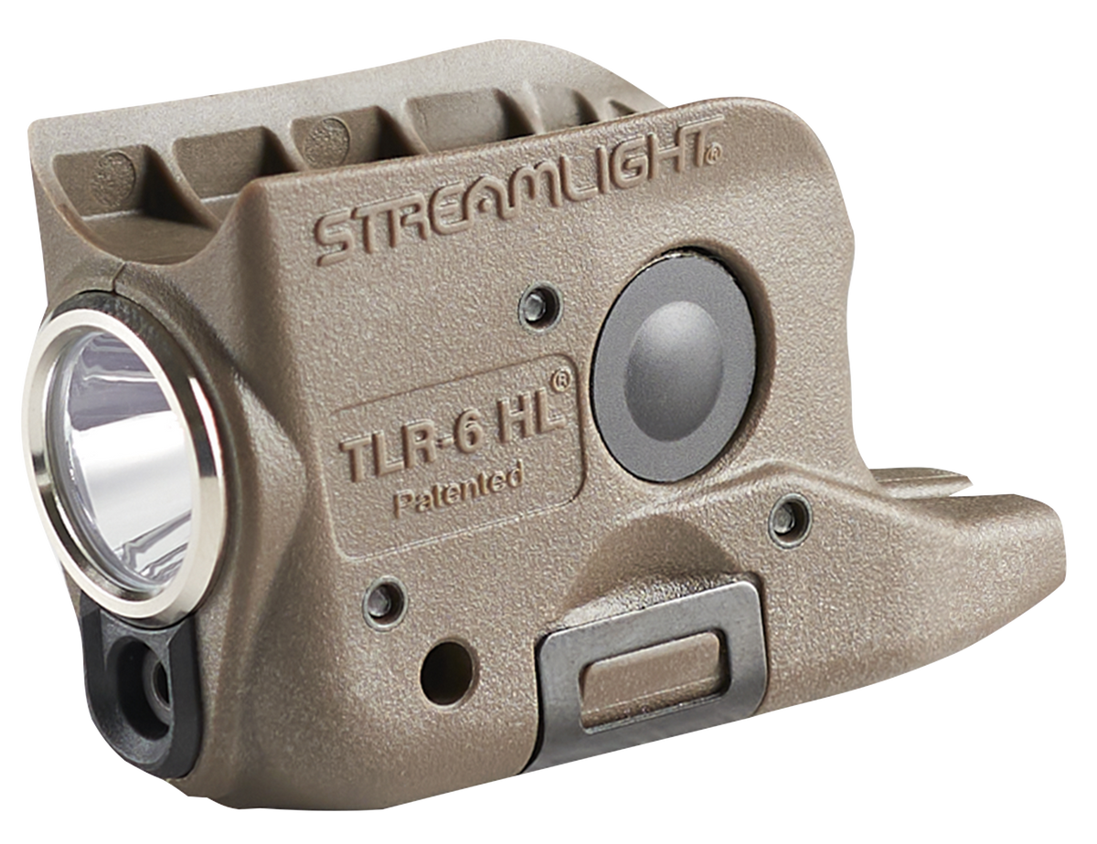 Streamlight TLR-6 HL G 300 Lumens White LED/Green Laser Pistol Light - Flat Dark Earth - Glock 42/43/43X/48
