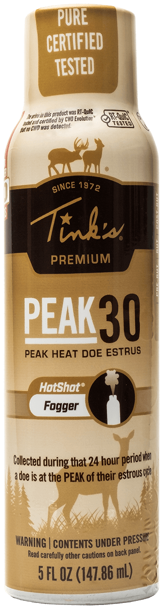 Tinks Peak30 Hot Shot Doe In Estrus Deer Scent 5 oz Fogger