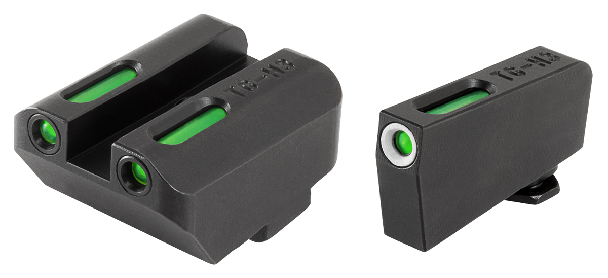 TruGlo TG13GL4A TFX Green Tritium/Fiber Optic Glock Suppressor Height Sight Set - Black
