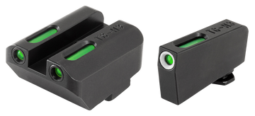 TruGlo TG13GL4A TFX Green Tritium/Fiber Optic Glock Suppressor Height Sight Set - Black