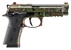 Beretta 92XI SAO 9mm Luger 4.7" 18+1 Semi-Auto Pistol - Flecktarn Camo Cerakote