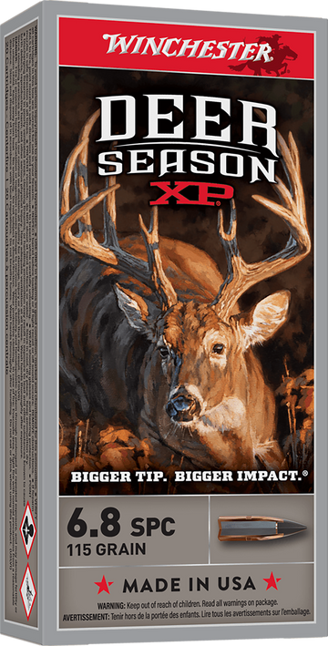 Winchester Ammo Deer Season XP 6.8mm Rem SPC 115gr Extreme Point - Box or Case