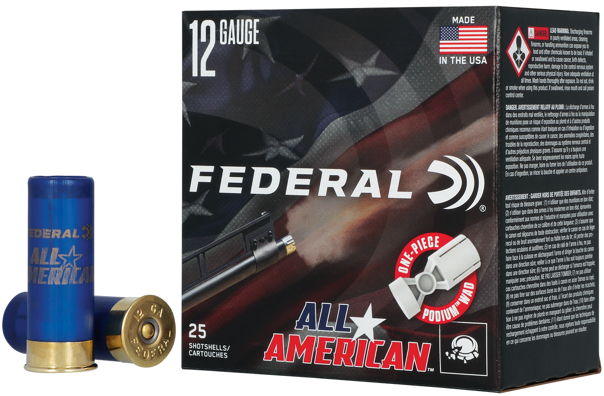 Federal All-American 12 Gauge 2.75" 1 1/8 oz #8 Shot Shotshells - Box or Case