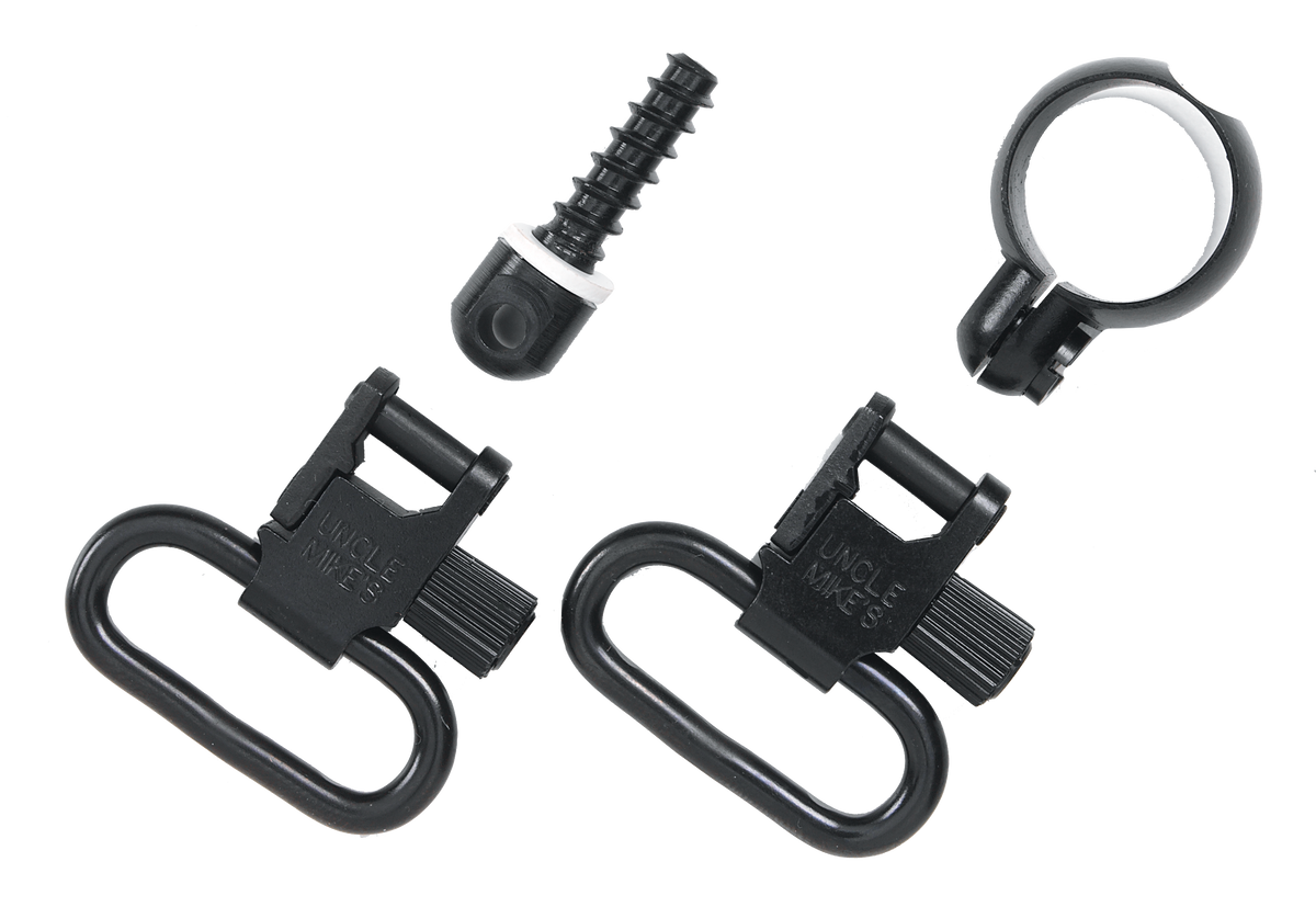 Uncle Mikes 13312 Full Band Sling Swivel Set QD Blued 1.25" Loop - Lever Action Winchester & Marlin