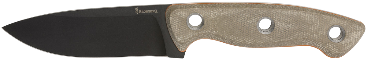 Browning Desolation Small 3.75" Fixed Modified Drop Point 440C SS - Tan Micarta Handle