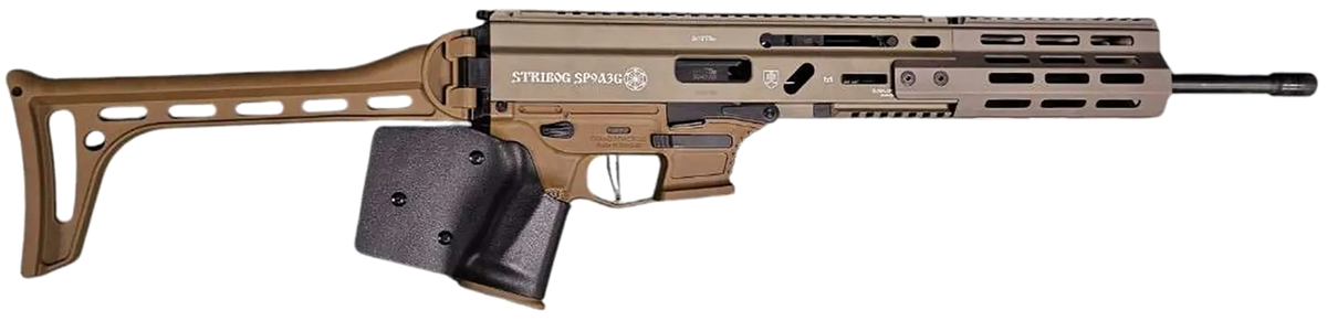 Grand Power Stribog SP9A3G 9mm Luger 16" 10+1 Semi-Auto Rifle - Flat Dark Earth - CA Compliant