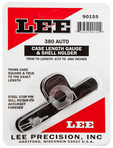Lee Precision 90155 Case Length Gauge 380 ACP with Shell Holder