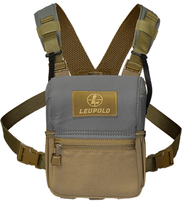 Leupold Enclosed Binocular Harness Tan/Gray Magnetic Shoulder Mount
