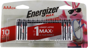 Energizer E92BP24E4 MAX AAA 1.5V Alkaline Batteries (24-Pack) - Black / Silver